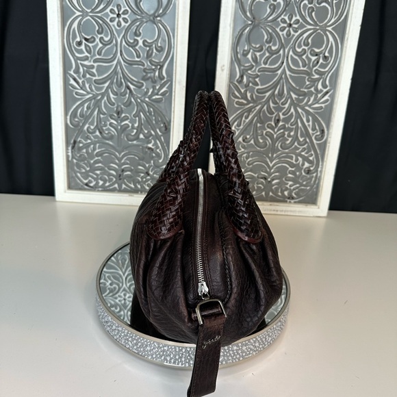 FENDI BABY SPY BAG, Dark Brown Leather baguette - Picture 12 of 16